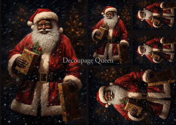 Decoupage Queen MR JOLLY Santa A4 Rice Paper DQRP0532 Limited Edition