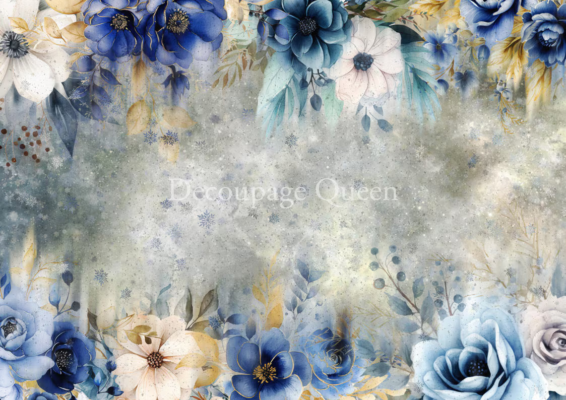 Decoupage Queen Dainty and the Queen WINTERS DREAM A4 VELLUM Paper DQVP0506