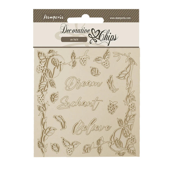 Stamperia WOODLAND DREAM Decorative Chips 5.5" x 5.5" #SCB193