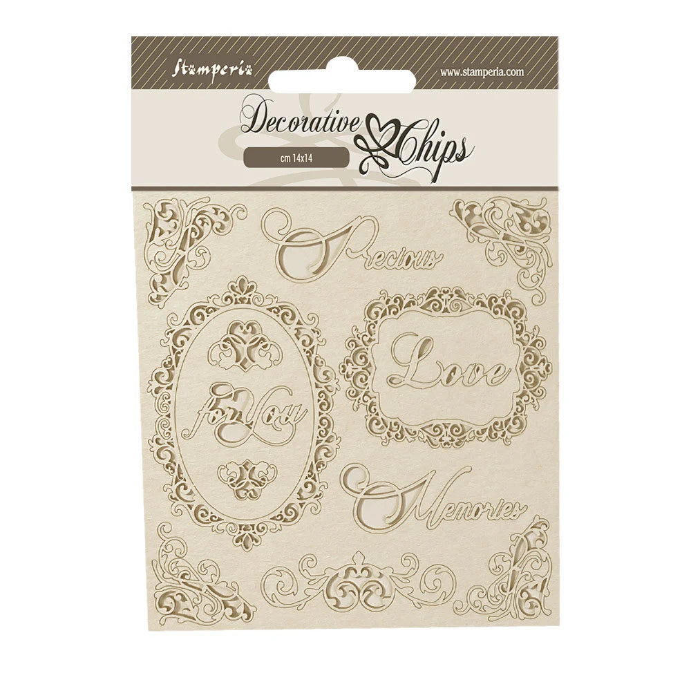 Stamperia PRECIOUS FRAMES Decorative Chips 5.5
