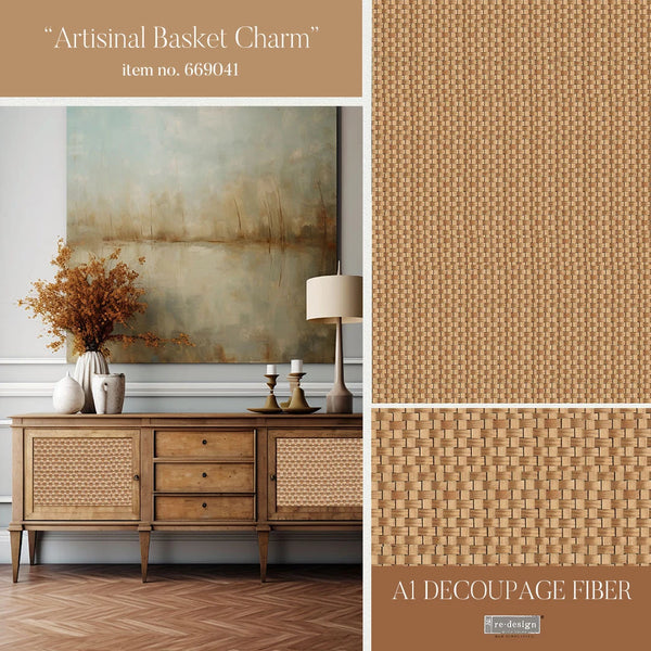 Re-Design with Prima ARTISANAL BASKET Charm A1 Decoupage FIBER 23.4" x 33.1" #669041