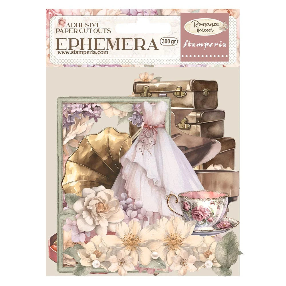 Stamperia ROMANCE FOREVER JOURNALING Edition Adhesive Paper Cut Outs Ephemera - #DFLCT38