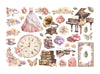 Stamperia ROMANCE FOREVER JOURNALING Edition Adhesive Paper Cut Outs Ephemera - #DFLCT38