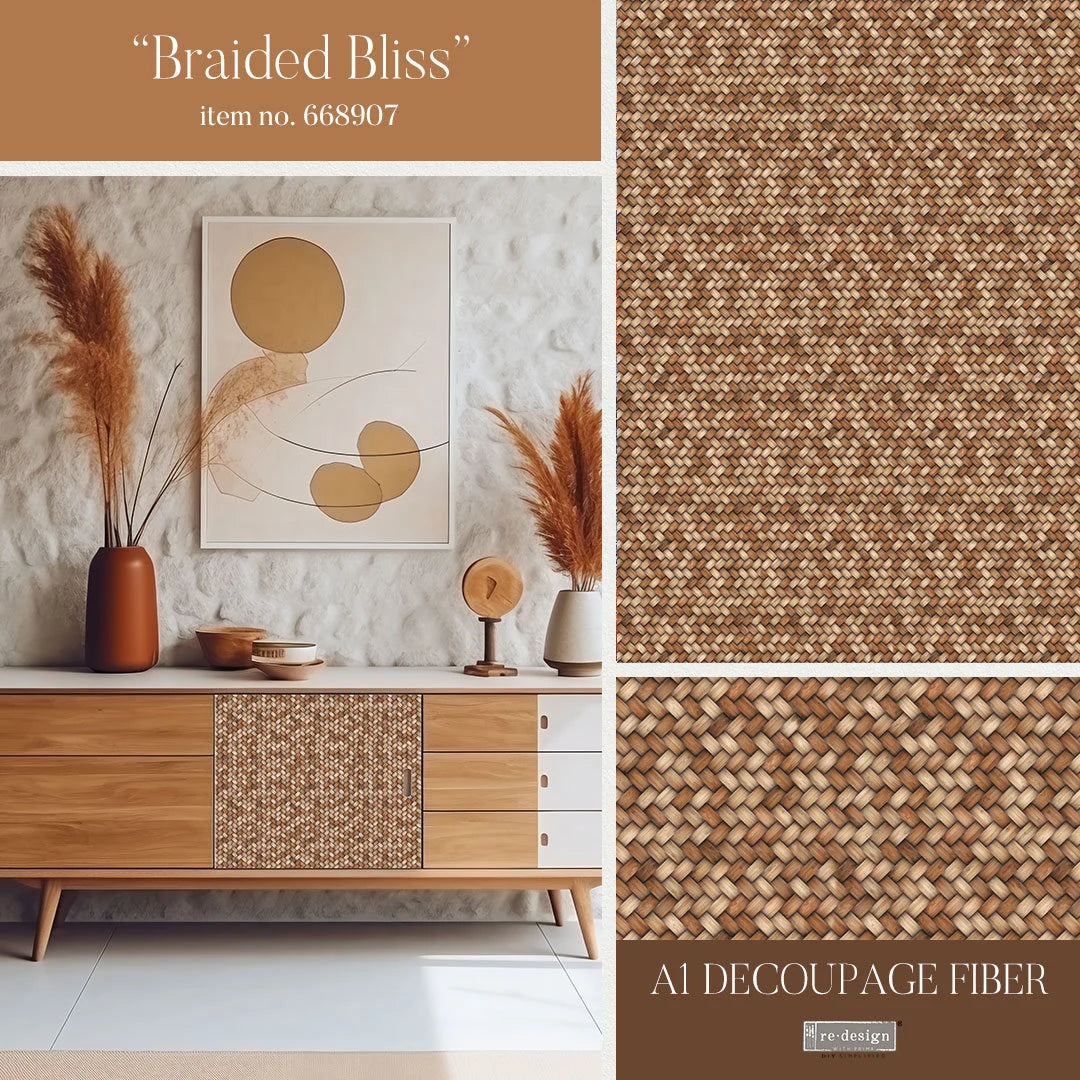Re-Design with Prima BRAIDED BLISS A1 Decoupage FIBER 23.4
