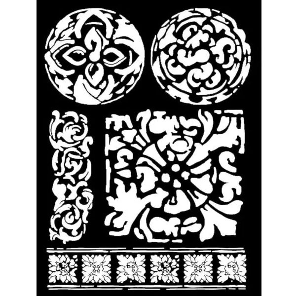 Stamperia Mixed Media Art TEXTURE MAJOLICAS Thick Stencil 20 x 25 cm #KSTD027