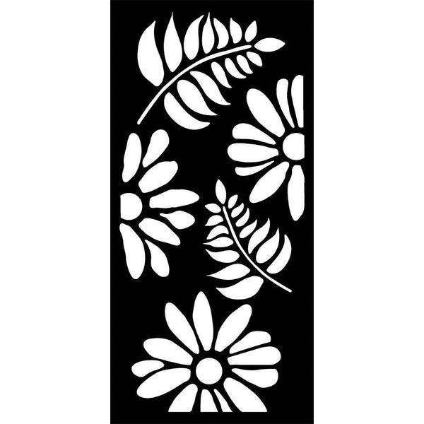 Stamperia Mixed Media Art FLOWERS AND LEAVES Stencil 12 x 25 cm #KSTDL24