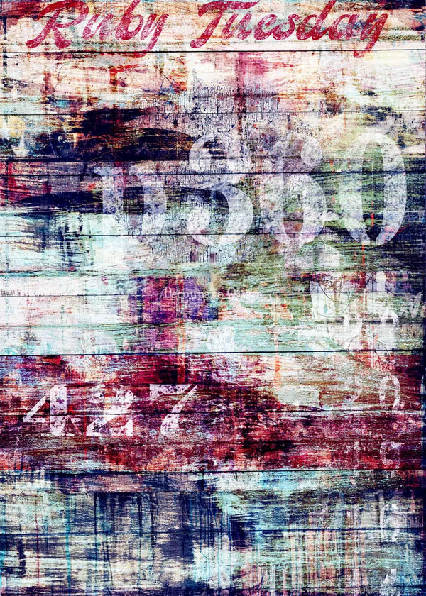 Decoupage Queen Andy Skinner RUBY TUESDAY A4 Rice Paper DQRP0272