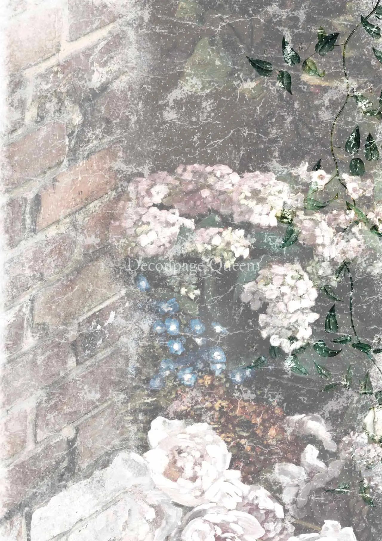 Decoupage Queen Dainty and the Queen FADED A4 Rice Paper dqrp0382 Retired 7.20.24