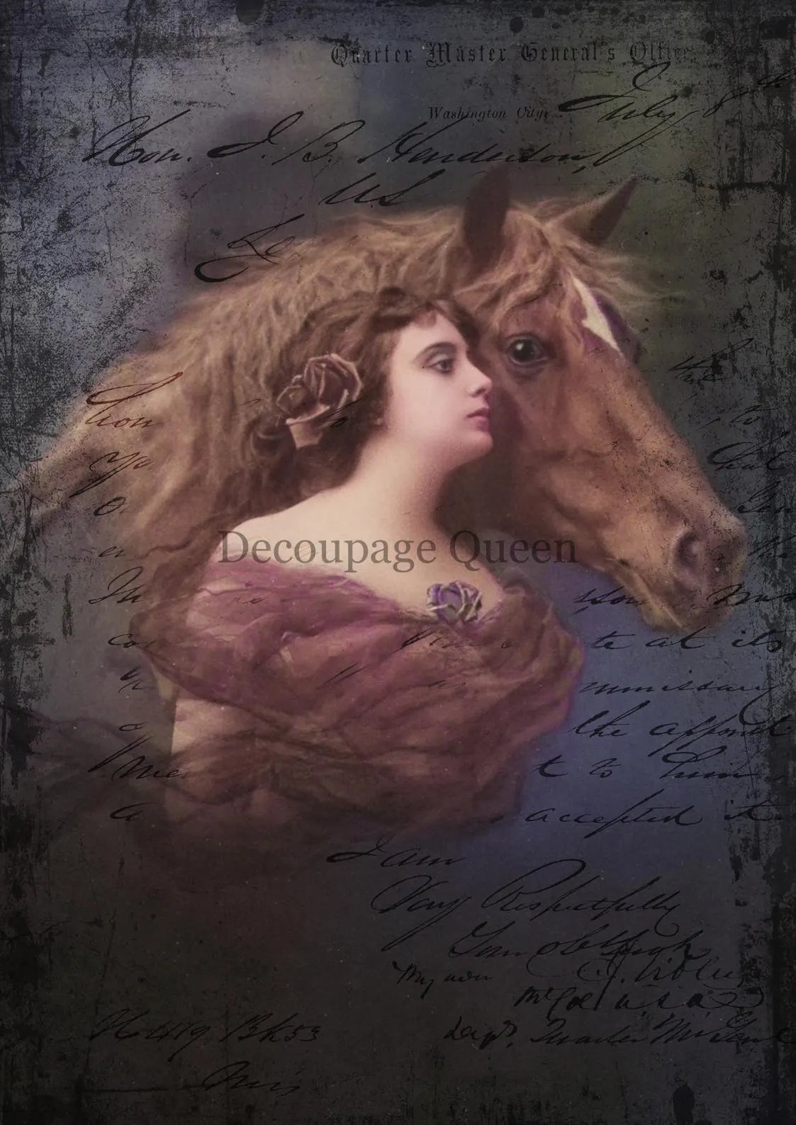 Decoupage Queen EQUESTRIAN BEAUTY A4 Rice Paper DQRP0470