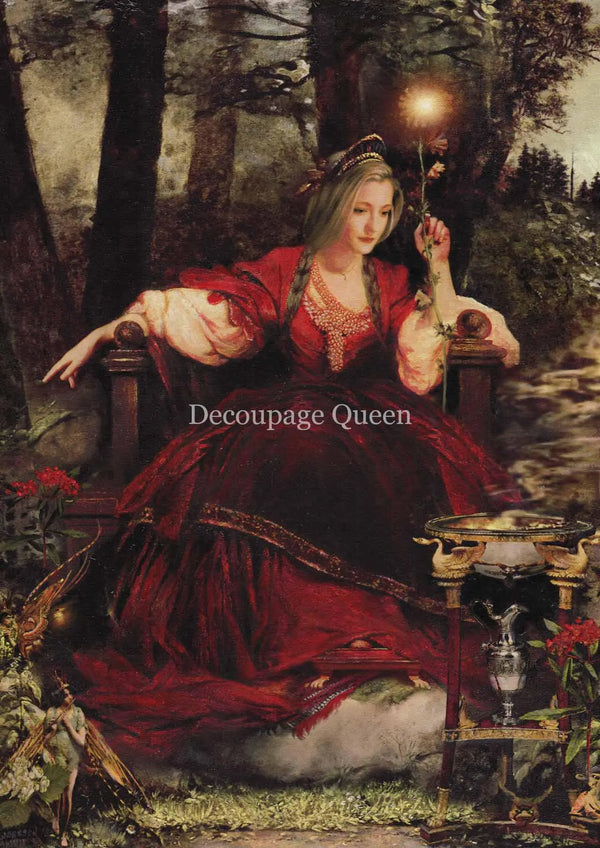 Decoupage Queen Howard David Johnson QUEEN MAB Bringer of Dreams  A4 Rice Paper #DQRP0340 Retired 7.20.24