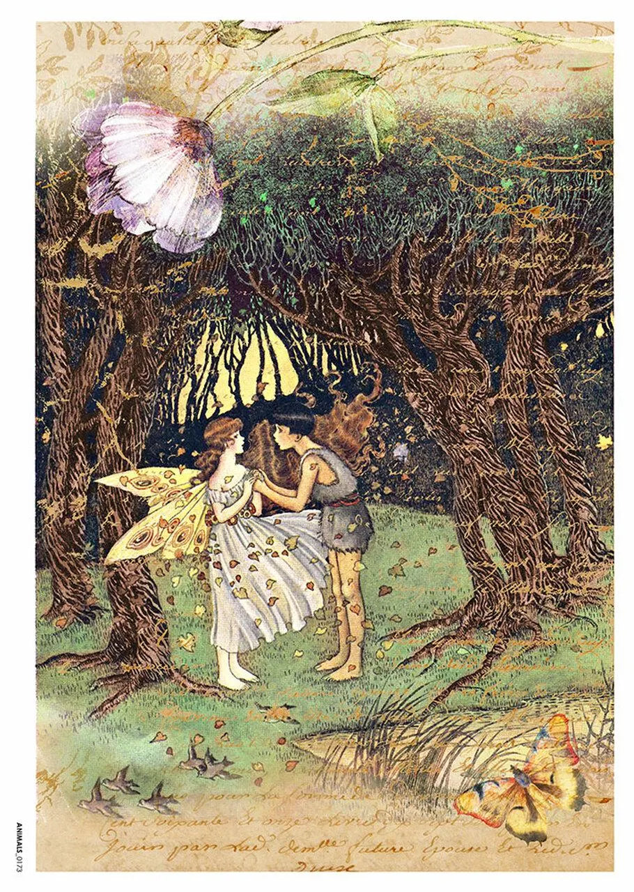 Paper Designs FAIRIES0084 A4 Decoupage Rice Paper