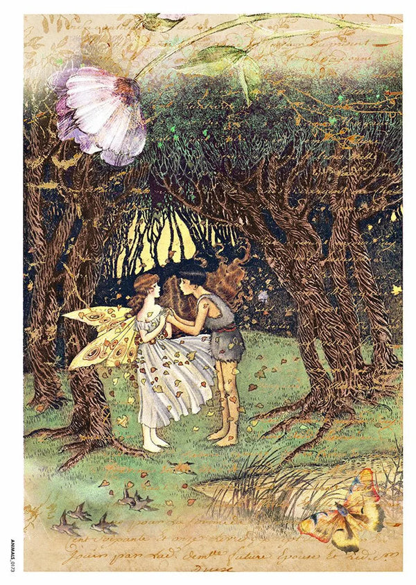 Paper Designs FAIRIES0084 A4 Decoupage Rice Paper
