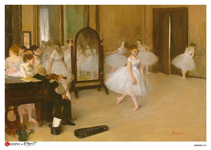 Paper Designs The DANCING CLASS Degas A4 Decoupage Rice Paper #ARTWORK0019
