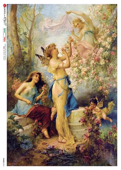 Paper Designs FAIRIES0074 A4 Decoupage Rice Paper