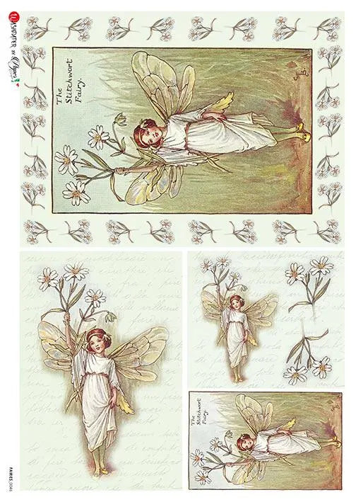 Paper Designs FAIRIES A4 Decoupage Rice Paper FAIRIES 0046