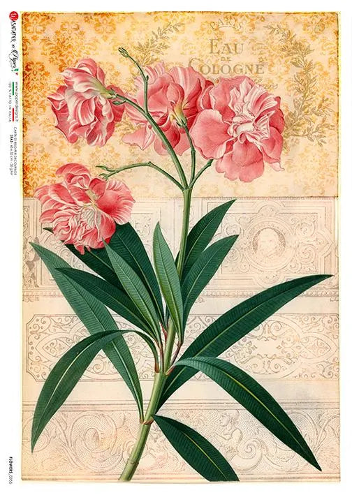 Paper Designs FLOWERS0355 A4 Decoupage Rice Paper