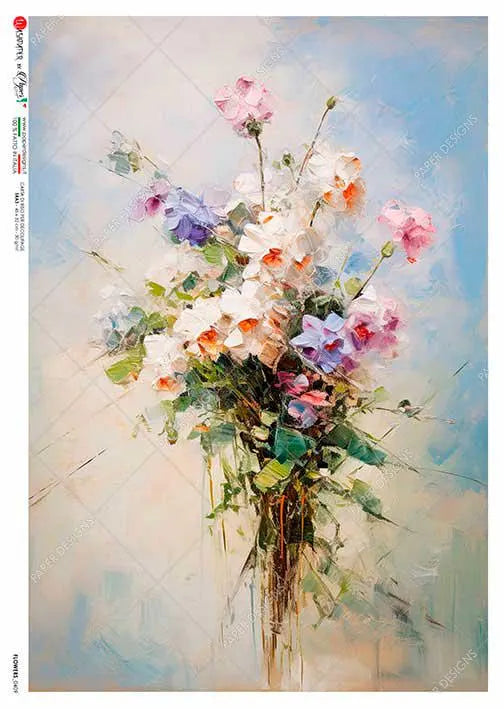 Paper Designs SPRING BOUQUET A4 Decoupage Rice Paper #FLOWERS 0409