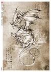 Paper Designs Dragon FOLK 0091 A4 Decoupage Rice Paper