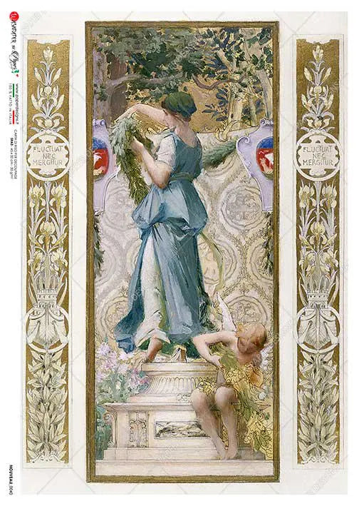 Paper Designs NOUVEAU0040 A4 Decoupage Rice Paper