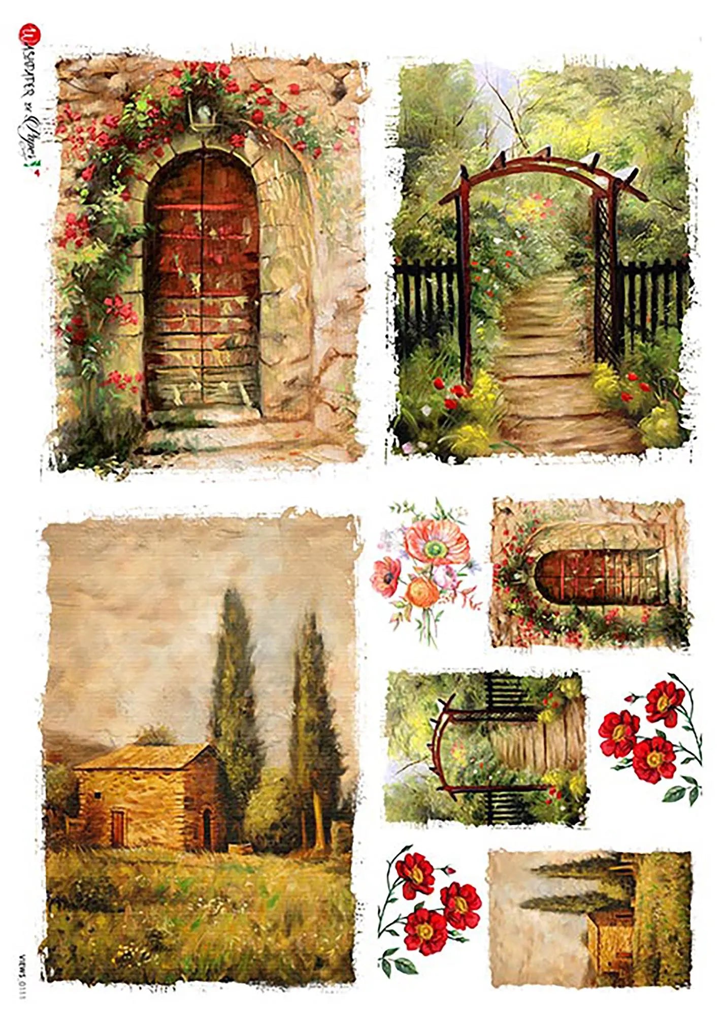 Paper Designs VIEWS 0111 A4 Decoupage Rice Paper