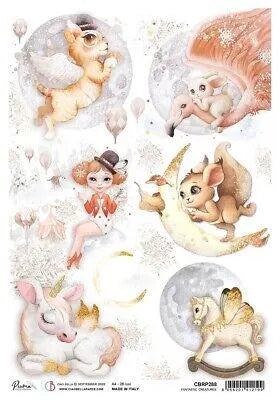Ciao Bella FANTASTIC CREATURES Rice Paper A4 Mixed Media #CBRP288