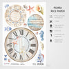 Ciao Bella The Sound of Summer SUMMER TIME Rice Paper A4 Mixed Media #CBRP107