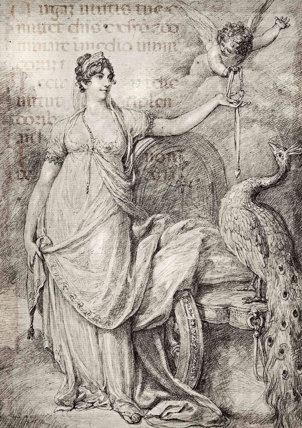 Decoupage Queen JUNO AND CUPID A4 Rice Paper dqrp0154