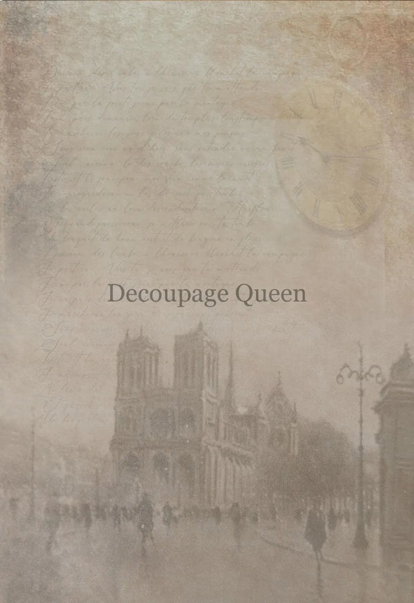 Decoupage Queen Roberta Marone TIMELESS PARIS A4 Rice Paper Flowers DQRP0448 Retired 7.20.24