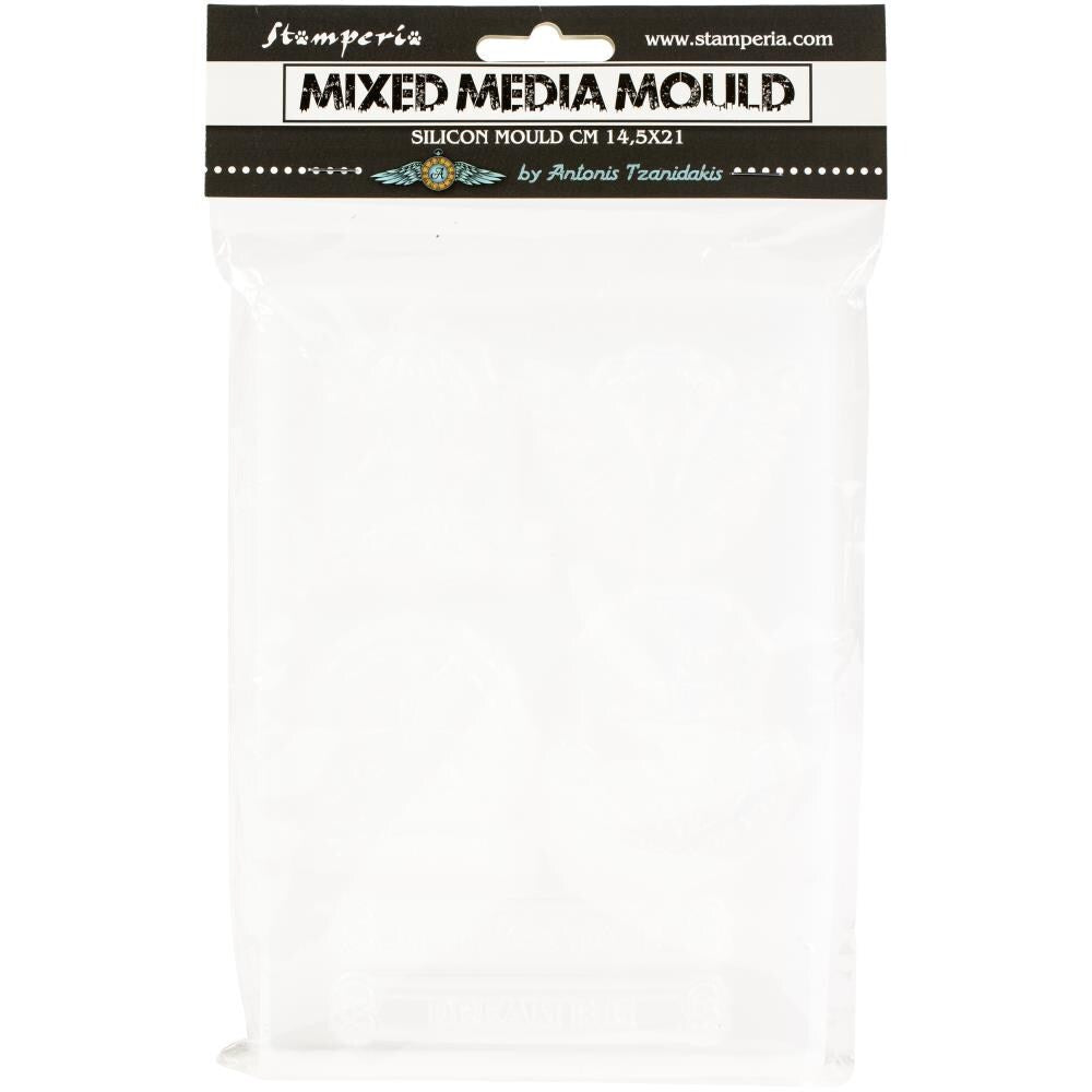 Stamperia mixed media mould packaging on a white background
