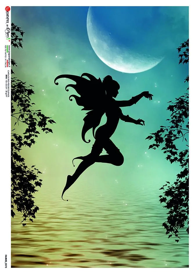 Paper Designs FAIRIES0078 Silhouette A4 Decoupage Rice Paper