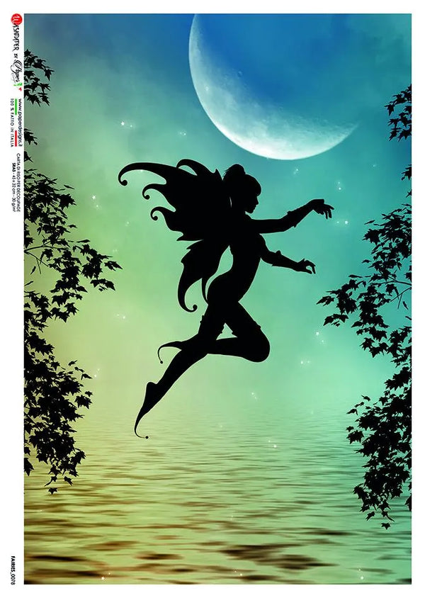 Paper Designs FAIRIES0078 Silhouette A4 Decoupage Rice Paper