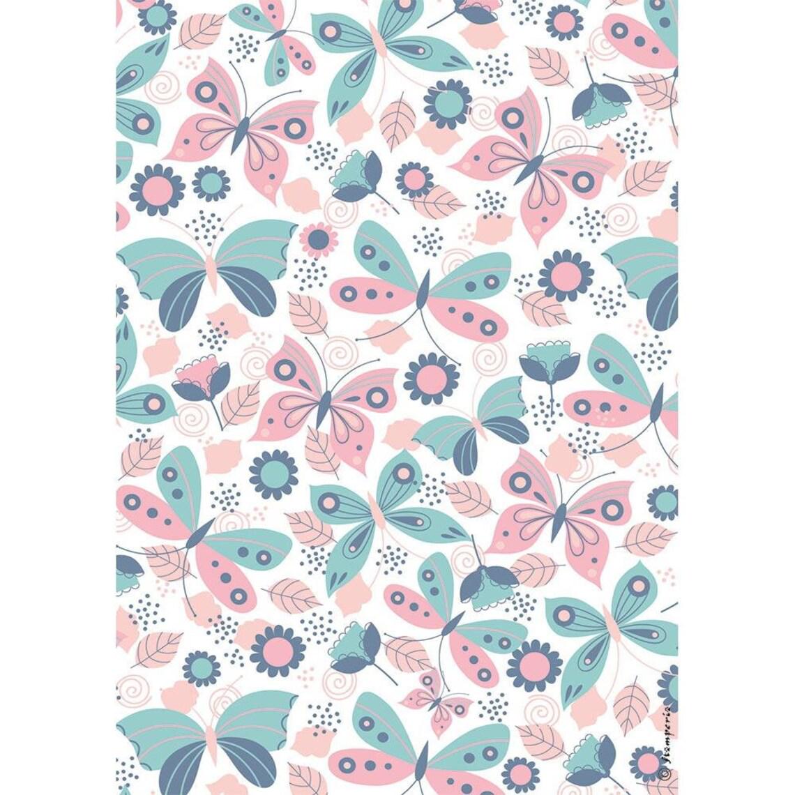 STAMPERIA Decoupage Mi Primera ILUSIÓN NIŃA Butterfly Rice Paper A4 DFSA4460