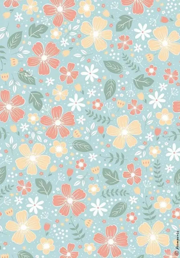 STAMPERIA Decoupage Mi Primera ILUSIÓN NIŃA Flowers Rice Paper A4  DFSA4461