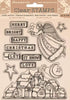 Stamperia Clear Acrylic CHRISTMAS PATCHWORK 14 x 18 cm 12 pieces #WTK158