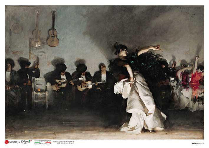 Paper Designs Sargent EL JALEO A4 Decoupage Rice Paper #ARTWORK0128