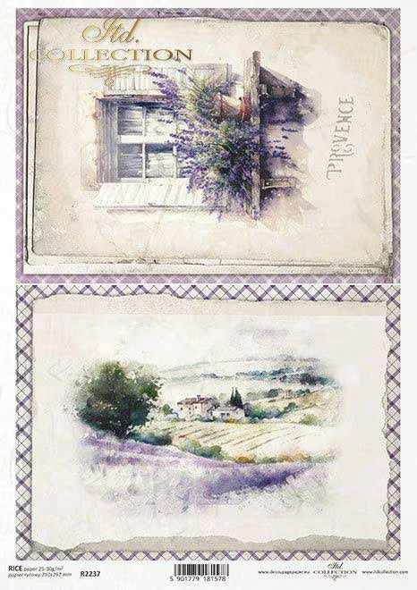 ITD Collection Provence Chateau 2 Pack A4 Rice Paper #R2237