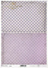 ITD Collection Lavender Plaid 2 Pack A4 Rice Paper #R2242