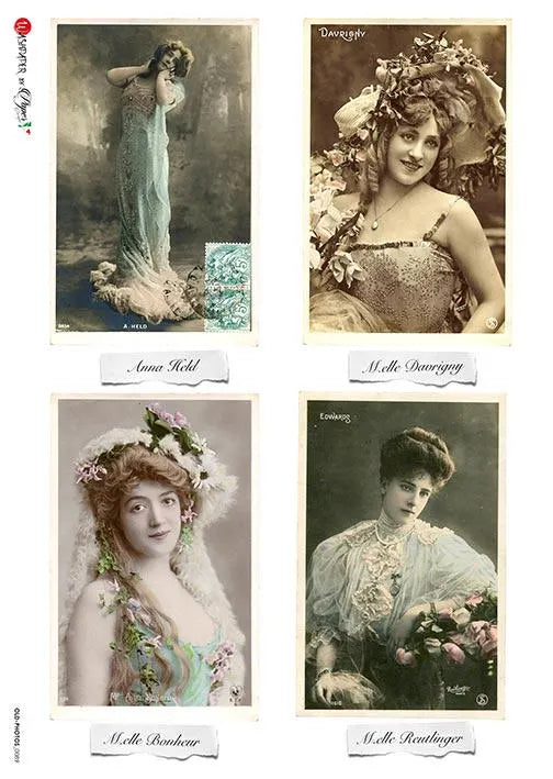 Paper Designs Old Photos PORTRAITS A4 Decoupage Rice Paper #OLDPHOTOS0089