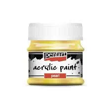 Pentart PEARL Acrylic Paint YELLOW 50 ml #3537