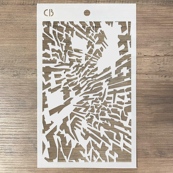 Ciao Bella IRREGULAR Texture Stencil 5" x 8"  #MSB017