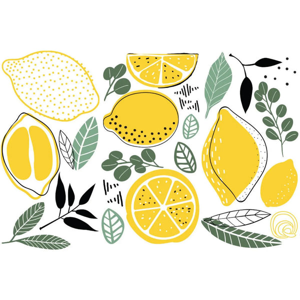 re-design Prima LEMON 6X12 Decor Transfers 3 sheets #656003