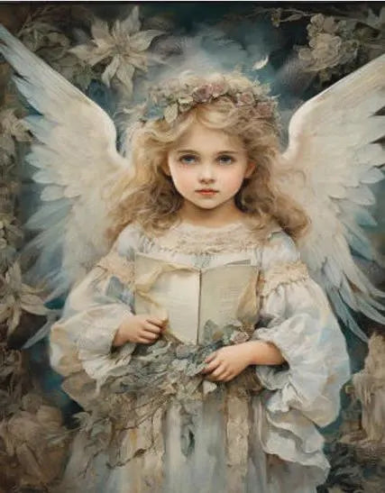 LaBlanche BLUE CHRISTMAS 1 Angel A4 Decoupage Rice Paper #LBD334