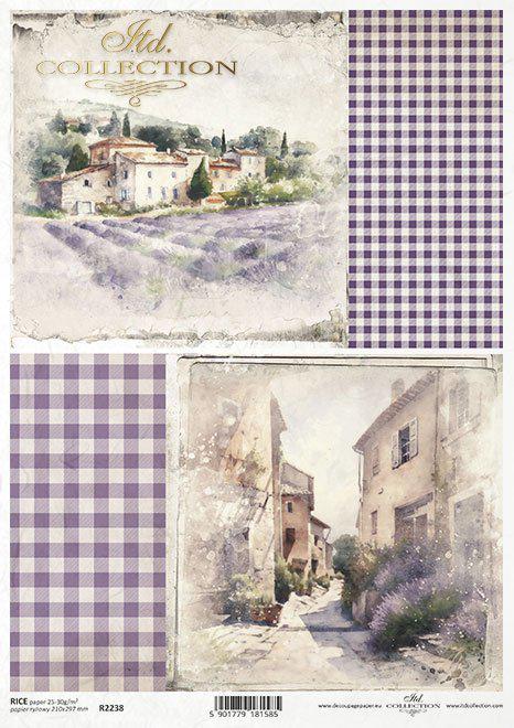 ITD Collection Provence Scenes 2 Pack A4 Rice Paper #R2238