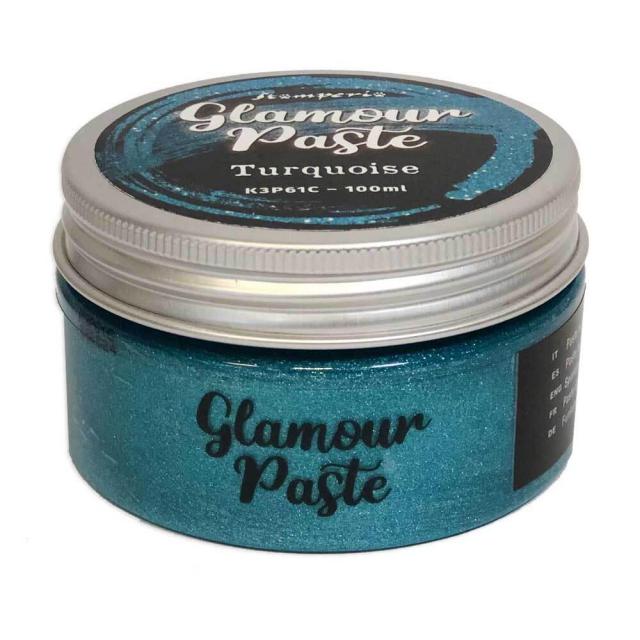 Stamperia Glamour Paste TURQUOISE Shimmer 100 Ml  #K3P61C