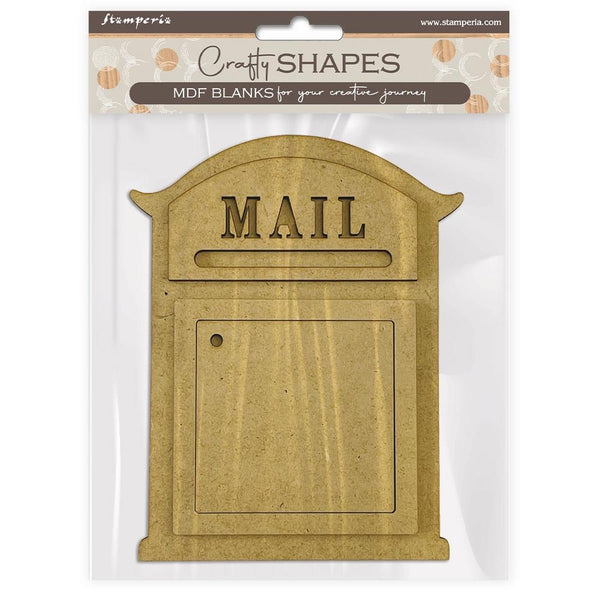 Stamperia CRAFTY Shapes MAIL BOX Die Cuts Chipboard Shapes #KLSM18