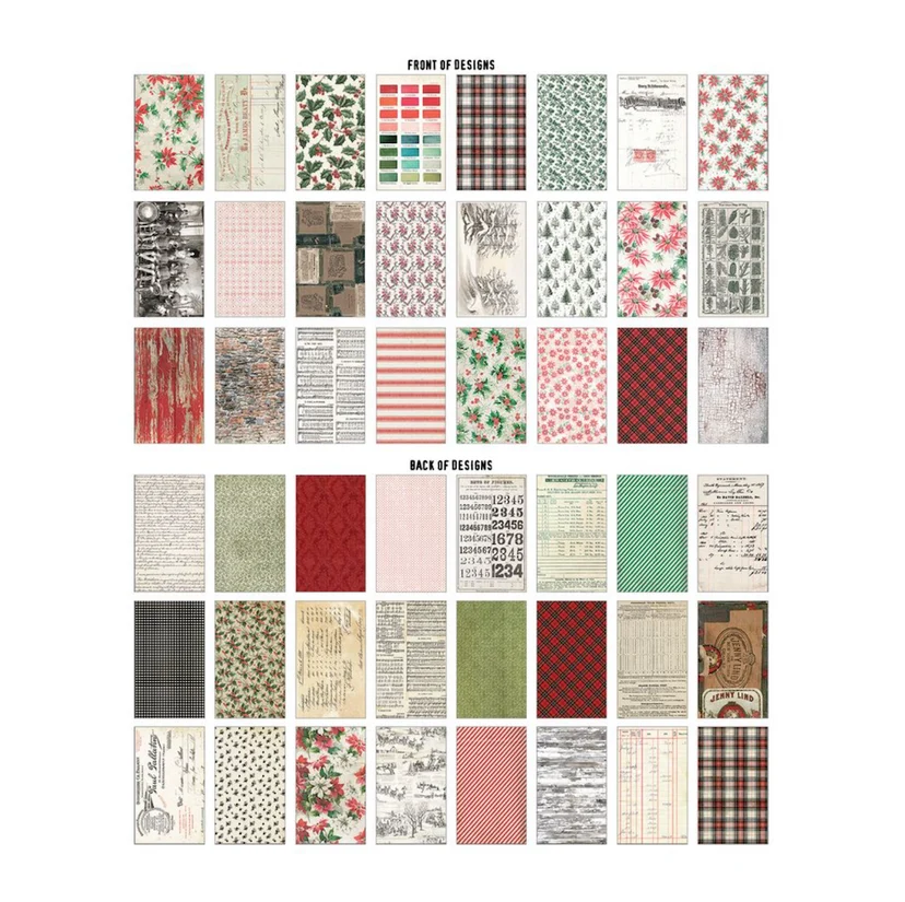 PRE-ORDER Tim Holtz idea-ology BACKDROPS - CHRISTMAS 24 pcs #TH94488