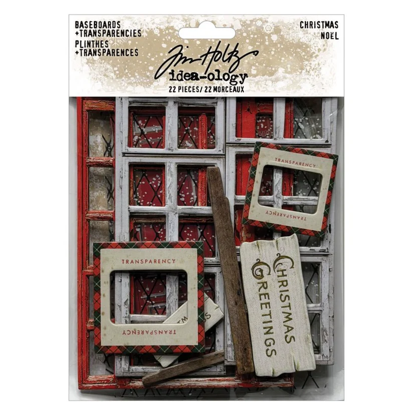 PRE-ORDER Tim Holtz idea-ology BASEBOARDS & TRANSPARENCIES 39 pcs #TH94490