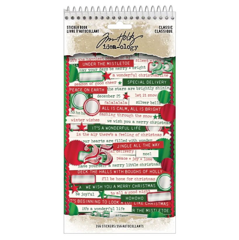 PRE-ORDER Tim Holtz idea-ology STICKER BOOK - CLASSIC 356 pcs #TH94502