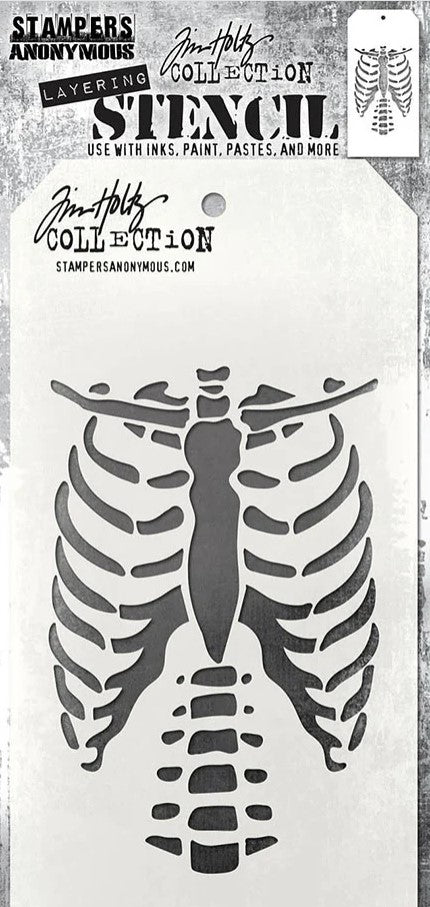 Tim Holtz BONES Halloween 2024 Layering Stencil 4 1/8