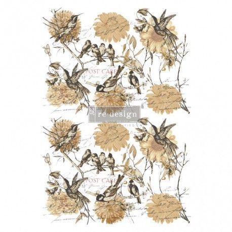 Re-design with Prima VINTAGE RUSTIC Fall Autumn Decor Transfer 24"x35" #646431